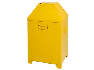 Afvalverzamelaar Zelfblussend 95 Liter 870X450X450Mm 2 Openingen Geel - 1