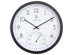 Buitenklok Nextime dia 30.5cm Marigold met temperatuur cijfers, zwarte