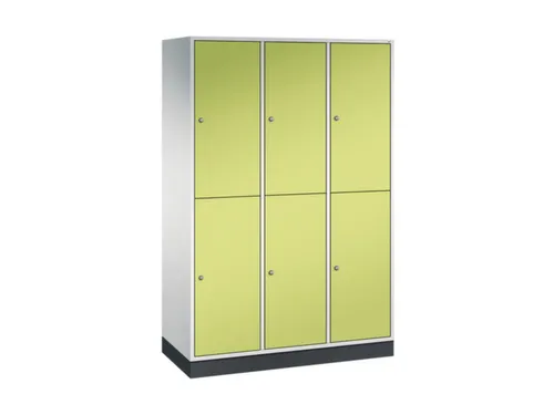 Dubbeldekse garderobekast,HxBxD 1950x1220x500mm,3x2vak.,vak B 360mm