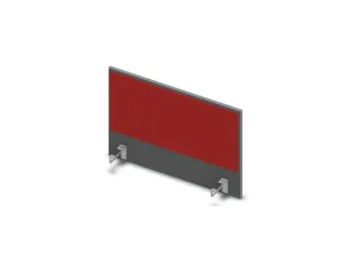 opzetpaneel bureau aanbouw zijkant MS-donkergrijs BN4011-rood 800mm - 1
