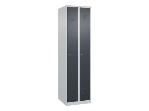 locker,HxBxD 1850x500x500mm,2vak,vak B 250mm,cil.-slot,staand op vloer