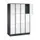 lockerkast,HxBxD 1950x1220x500mm,4x3vakken,cil.-slot,sokkel