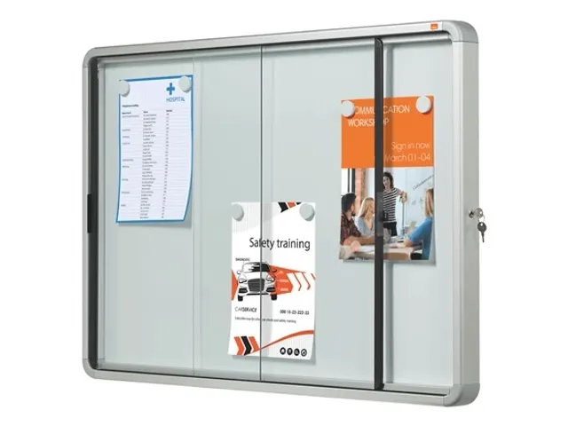Nobo Binnenvitrine Schuifdeur 8xA4 Metaal