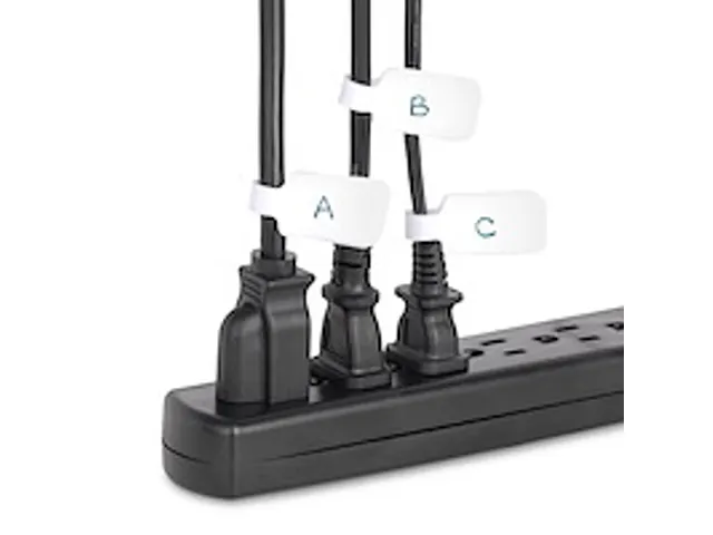 9cm Kabel Labels klittenband wit 100 stuks