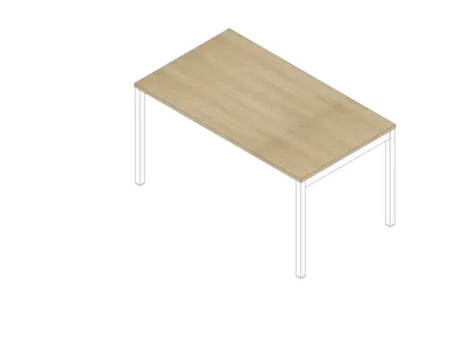 In hoogte verstelbaar bureau,HxBxD 680-760x1400x800mm,blad eiken