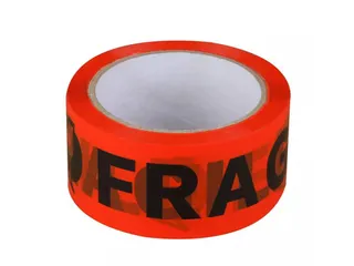 Verpakkingstape Signaleringstape Fragile/Breekbaar 50mm x 66m oranje - 4