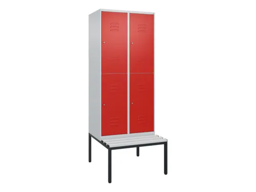 Dubbeldekse dekenkist,HxBxD 2120x800x815mm,2x2vak.,vak B 400mm