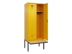 locker met bank,HxBxD 2120x800x815mm,2vak,vak B 400mm,cilinderslot