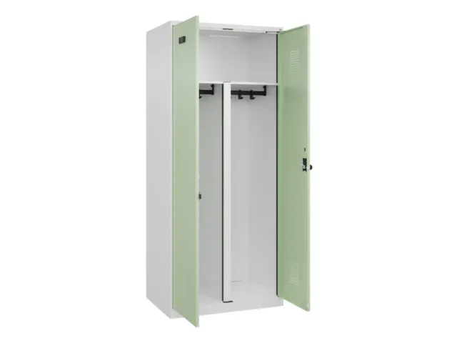 PBM-locker,HxBxD 1850x800x500mm,2vak,vak B 400mm,draaigrendel