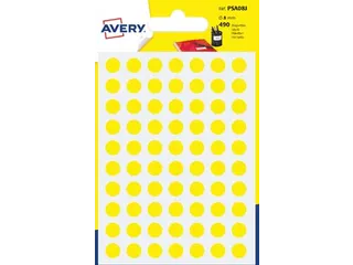 PSA08J ronde markeringsetiketten diameter 8 mm geel - 1