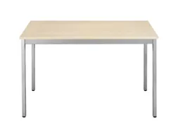 Tafel Vierkant 140x70 Cm Rechthoekig Frame Aluminium Blad Esdoorn
