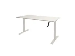 Slinger Bureau Zit-sta Wit Poot 160x80cm Blad Krijtwit