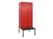 locker met bank,voor scheiding van kleding,HxBxD 2120x800x815mm,2vak