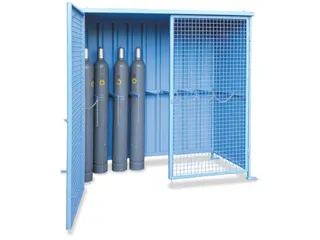 Gasflessendepot 2055x2100x1480mm Voor 32 Gasflessen 2-Vleugelige Deur - 1