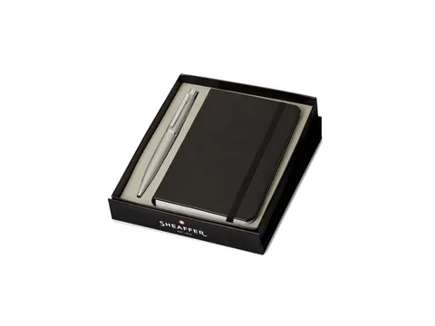 Balpen Giftset SHEAFFER VFM G9400 Silver nickel plated met A6 notebook