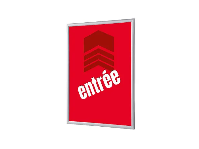 Kliklijst A1 complete set met print "ENTRÉE" Rood