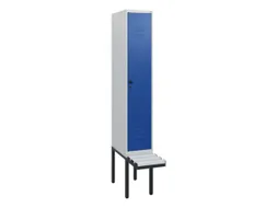 locker met bank,HxBxD 1950x300x815mm,1vak,vak B 300mm,draaigrendel