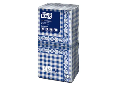 Tork 509351 Lunchservet Blue Check 32,8x32,5cm