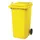 Vuilcontainer PE 240 liter HxBxD 1100x580x740mm met wielen geel