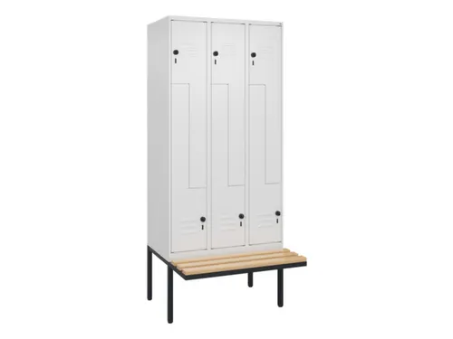Z-garderobekast,HxBxD 2120x900x815mm,6vak,vak B 300mm,draaigrendel