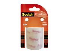 Plakband Scotch Crystal 19mmx25m transparant helder 3 rollen