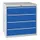 ladekast 800x715x600mm 4laden cilinderslot RAL7035 front RAL5010