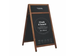 Europel Krijtstoepbord met Topbord 660 x 1280 mm Natural - 8
