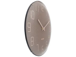 Wandklok Nextime dia 35cm bolvormig glas roze kunststof Shade - 3