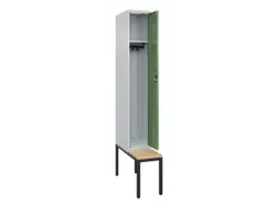 locker met bank,HxBxD 2120x300x815mm,1vak,vak B 300mm,cilinderslot