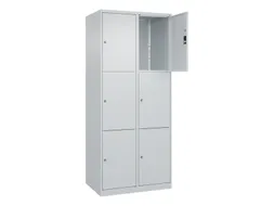 lockerkast,HxBxD 1850x800x500mm,2x3vakken,vak B 400mm,cil.-slot