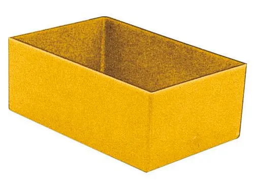 Inzetbak HxLxB 63x162x108mm Polystyreen Geel 50 stuks