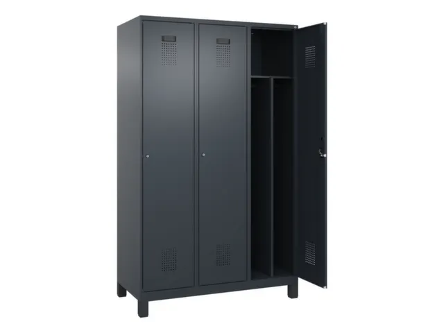 locker voor scheiding van kleding,HxBxD 1950x1200x500mm,3vak