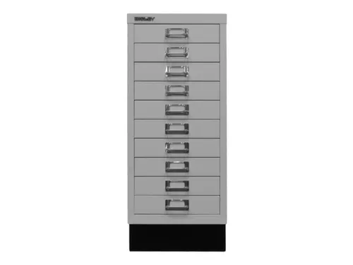kantoor-ladekast HxBxD 670x279x380mm 10 laden romp lichtgrijs staal