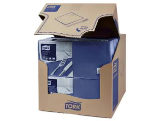 Servetten Tork 477215 2-laags 33x33cm blauw 1/4 vouw 200st. - 3