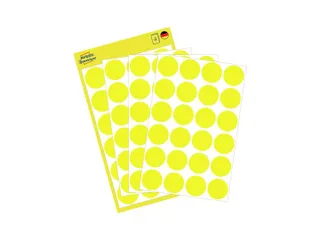 Etiket Avery Zweckform 3007 Rond Ø18mm Geel 96 Stuks - 1