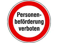 verbodsbord,Personentransport verboden,PVC,Ø 200mm