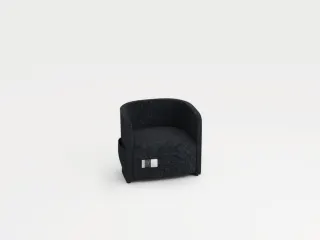 fauteuil,1-zits,stof donkergrijs,HxBxD 760x860x760mm,stekkerdoos,2xUSB - 2