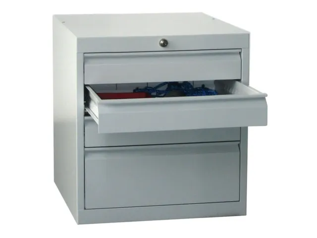 ladekast HxBxD 600x500x600mm 4laden slot RAL7035 front RAL7035