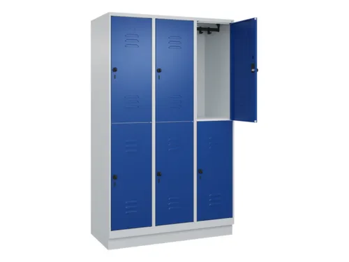 dubbeldekse locker,HxBxD 1950x1200x500mm,3x2vak.,vak B 400mm