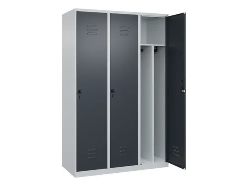 locker voor scheiding van kleding,HxBxD 1850x1200x500mm,3vak