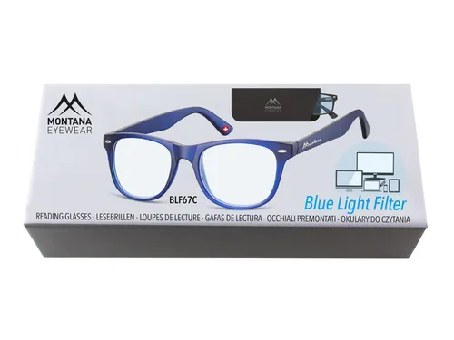 Leesbril Montana +2.00 dtp blue light filter blauw