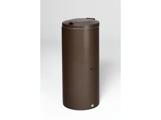 afvalbak,80l,HxBxD 895x390x420mm,romp staal donkerbruin - 1