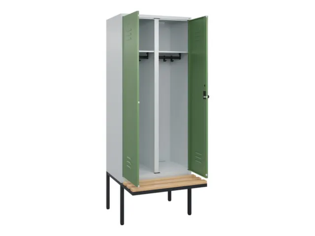 locker voor scheiding van kleding,HxBxD 2120x800x815mm,2vak
