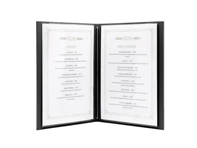 Menukaart Securit Signature A4 zwart