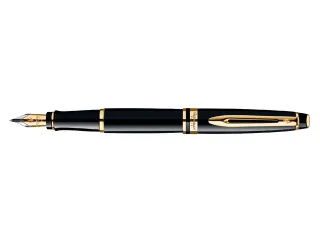 Vulpen Waterman Expert Black lacquer GT Fijn Blauwe inkt - 1
