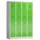 Dubbeldekse garderobekast 1800x1185x500mm 4x2vak klink RAL7035 RAL6018