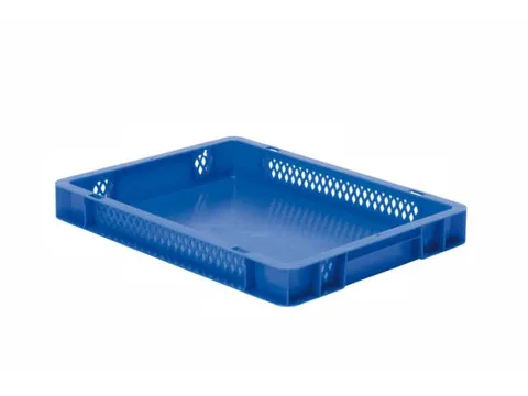 Euronorm-Stapelbak 4.5l Hxlxb 50x400x300mm Wanden Open Blauw