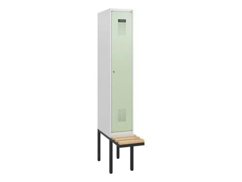 locker met bank,HxBxD 1950x300x815mm,1vak,vak B 300mm,cilinderslot