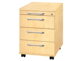 mobiel ladeblok,HxBxD 590x428x580mm,4lade(n),cil.-slot,romp esdoorn - 1