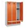 locker met bank,HxBxD 1950x1200x815mm,3vak,vak B 400mm,cilinderslot